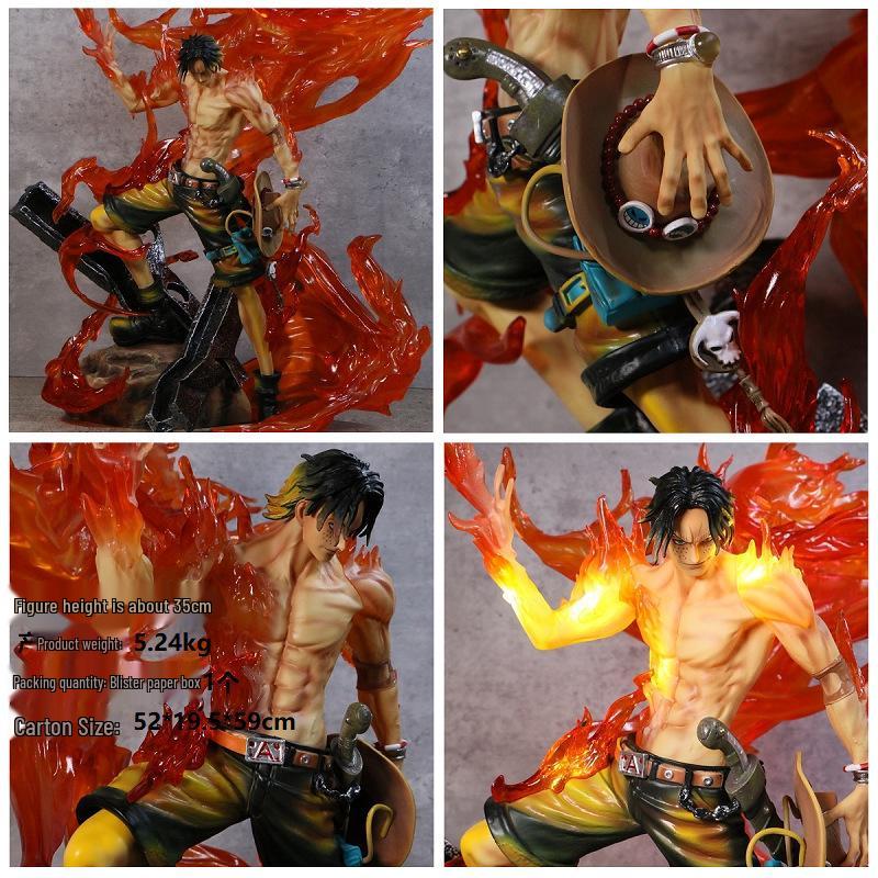 Фигурка Аса Огненного Бога из One Piece со световыми эффектами