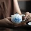 Ручная роспись Красивый Чайник-Лотос Заварник Чайник для кипячения воды Чайная церемония Женский чайный набор Набор для кунг-фу Фильтрация через шаровое отверстие Одиночный чайник