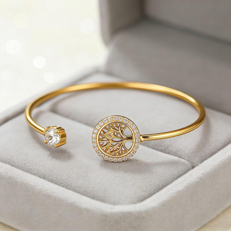 Summer beach accessories, niche design hand jewelry, tree of life jewelry, high-end open bracelet, creative Valentine's Day gift