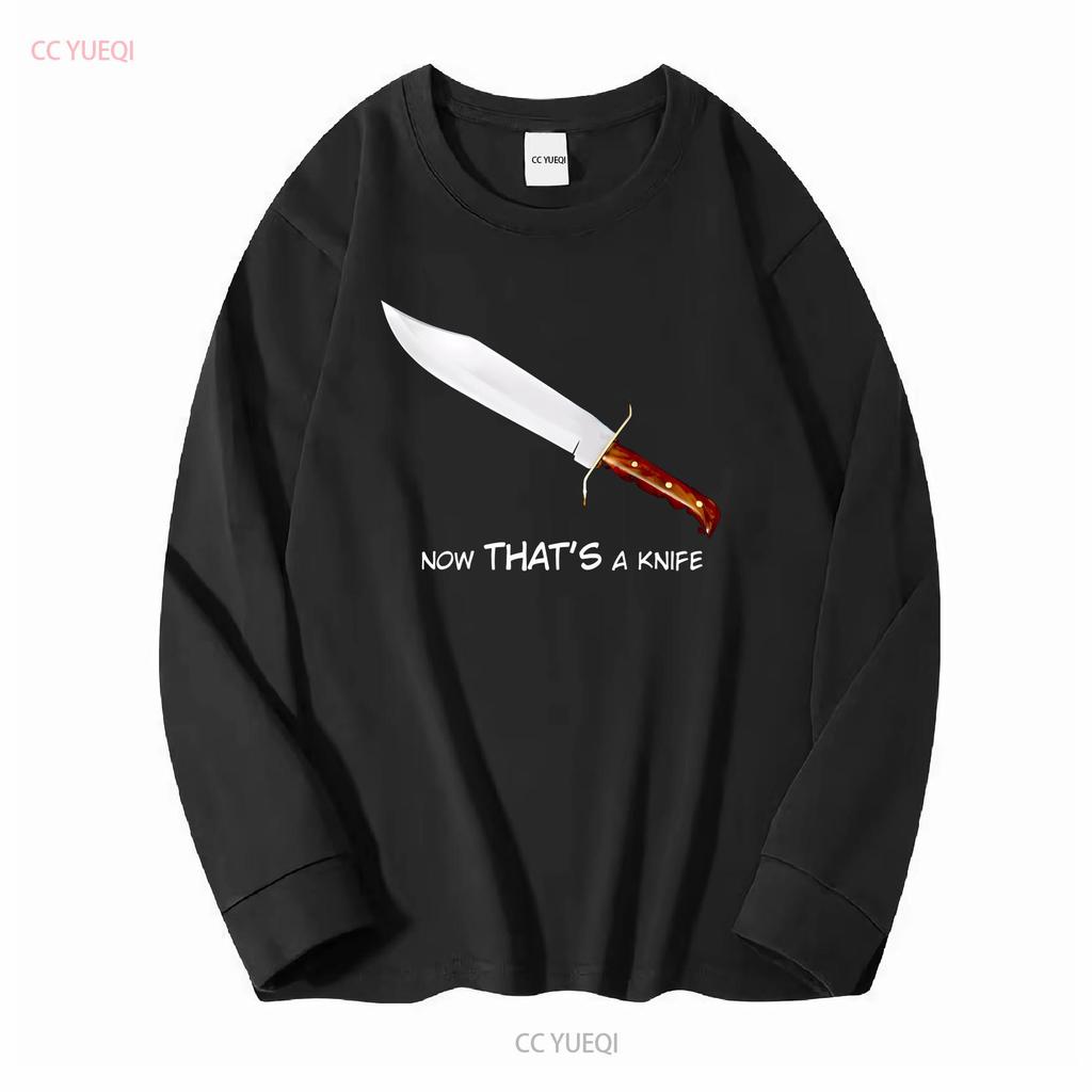Crocodile Dundee Now Thats A Knife Funny Movie T Shirt Long Or Short Sleeves Vintage Washed Versatile Top For Everyday Wear