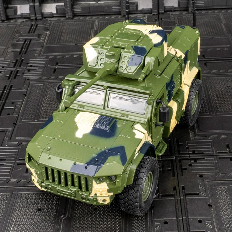 1/32 Scale Alloy Tiger Armored Military Truck Model Diecast Off-road With Sound and Light For Kids Toy