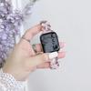 Ремешок из смолы с бабочкой для Apple Watch Band 7, 44, 40 мм, 42 мм, 38 мм, 41, 45 мм, прозрачный ремешок для часов с петлей для IWatch 7, 6 Se, серии 5, 4, 3