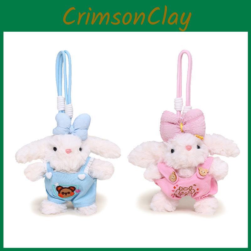 Lop Ear Rompers Cartoon Plush Keychain Healing Doll Bag Decoration Daily Use