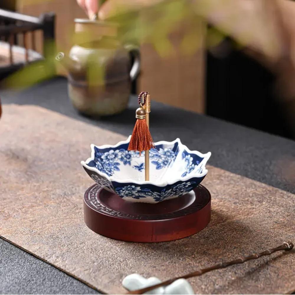 Ceramic Umbrella Tea Strainer Chinese Style Tea Filter Exquisite Tabletop Decoration Office