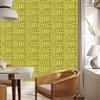 Polynesian Geometric Pattern Wallpaper Yellow 50x1000