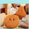 Chicken Creative Hamburger Leg On Toast Plush Toy Cute Girl Sleeping Cushion