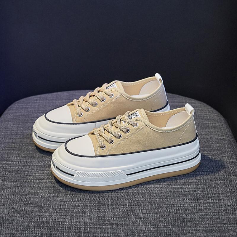 Canvas Shoes Women Spring Summer Casual Walking Platforms Vulcanized Shoes Ladies Fashion Chunky Sneakers