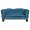 VidaXL Dog Bed, Pet Sofa with Wooden Frame, Basket for Puppies Indoor House, Blue 171824