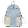 Schoolbag new cute small fresh lightweight simple contrasting color versatile large capacity schoolbag junior high school student travel backpack
