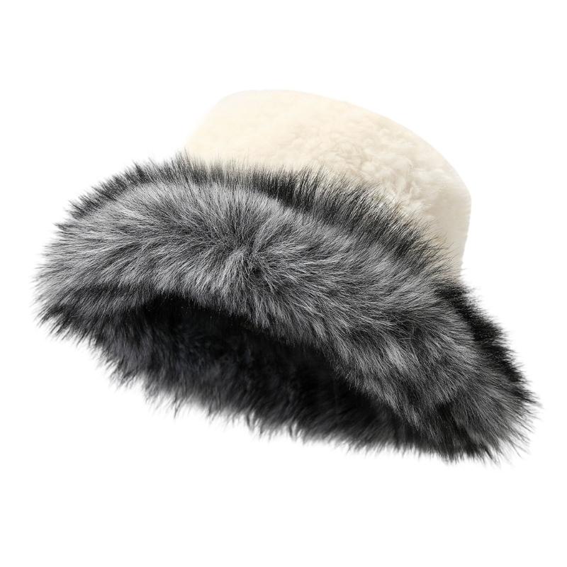 Women Head Wrap Thicken Furry Bear Hat for Climbing Skiing Sports Headwear