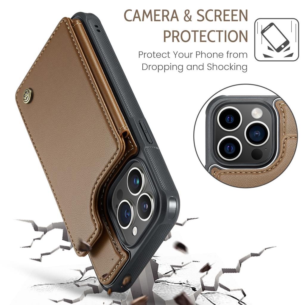 Совместимо с чехлом для iPhone 16, чехлом-книжкой для Apple 17 Pro, кожаным чехлом с RFID-слотом для карт Samsung S25