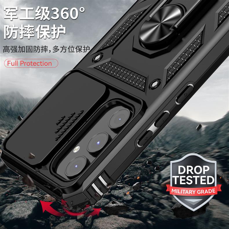 Suitable for Samsung A17 phone case, A07 full cover, A56 ring holder, A55 stand, A16 military push-window case, A06 protective case