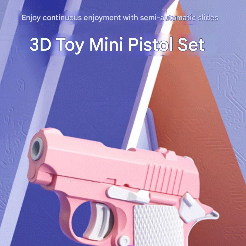 Набор мини-пистолетов 3D, 2 шт., игрушечный синий + игрушечный розовый