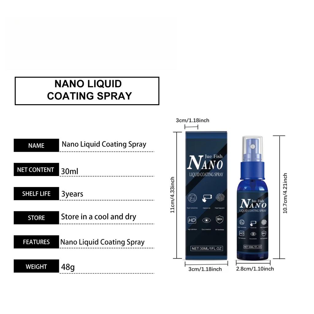 Nano Anti-Scratch Screen Coat Spray Oleophobic Screen Protect Film Universal Scratch Resistant Phone Glass Screen Protect Spray