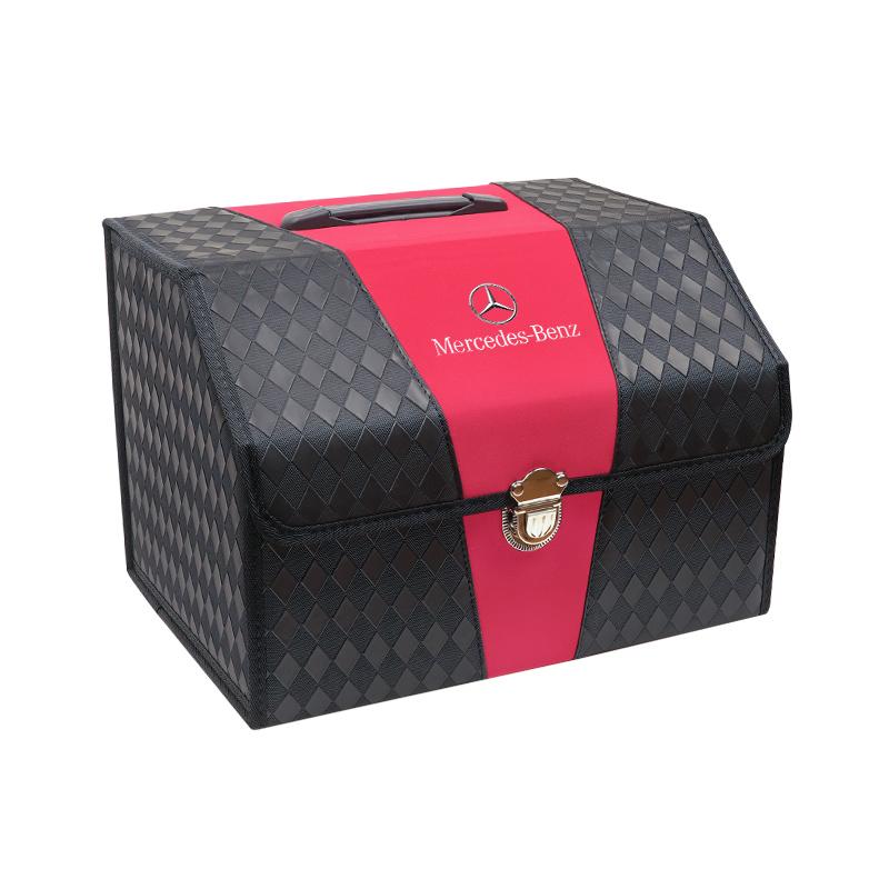 GLC GLB Car Trunk Leather Storage Box Stowing Tidying Bag For Mercedes Benz AMG GLE GLS CLS GLC CLA GLA GLK ML C197 R231 W167 W