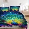 3pcs Animal-themed Peacock Fantasy Soft and Comfortable Breathability, Bedding Set, Machine Washable, Suitable for All Seasons147