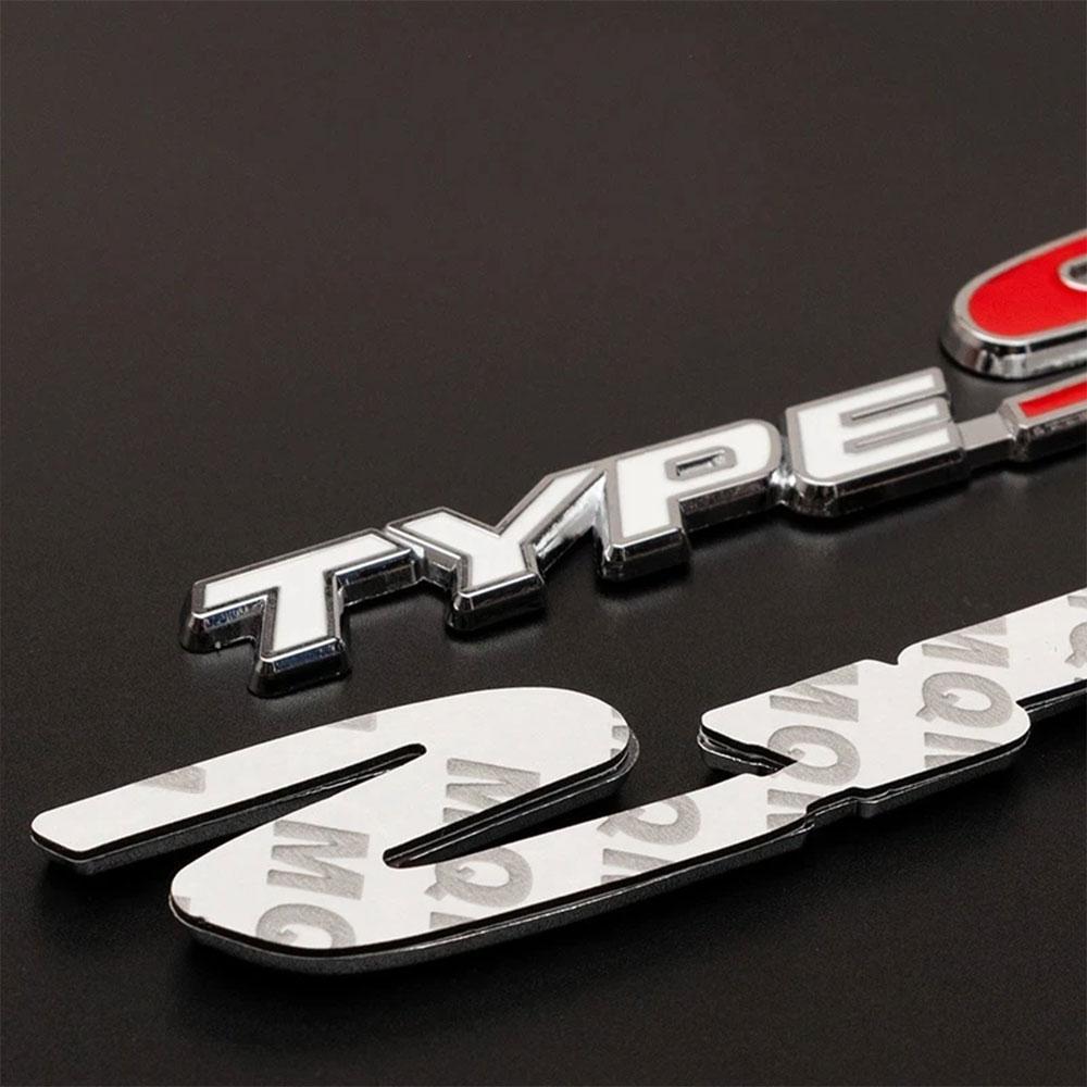 3D Metal Logo Type S Sticker Letter Front Grille Badge Car Rear Trunk Emblem Labels For Car Accessories