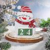 Рождественский Адвент-календарь с подвижным цифровым блоком Санта-Клаус, лось, снеговик, календарь обратного отсчета, рождественская табличка, настольное украшение, орнамент