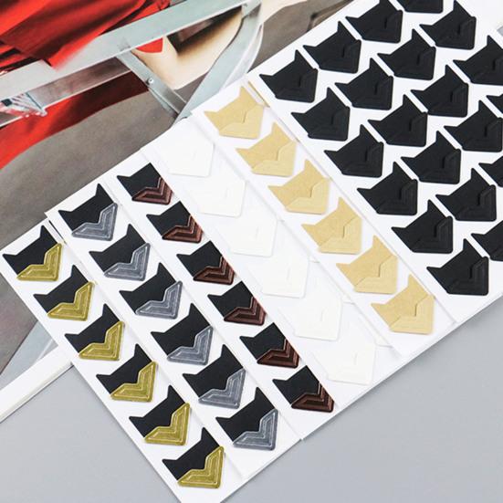 5 листов самоклеящихся уголков для фотографий, бескислотных, винтажных, самодельных альбомов для скрапбукинга