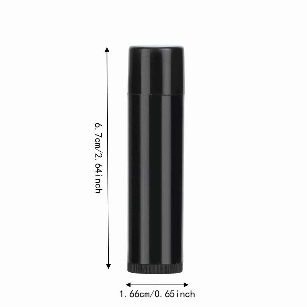 100Pcs Black Lip Balm Container PP Lip Balm Bottle Empty Cosmetic Tools For DIY Lipstick