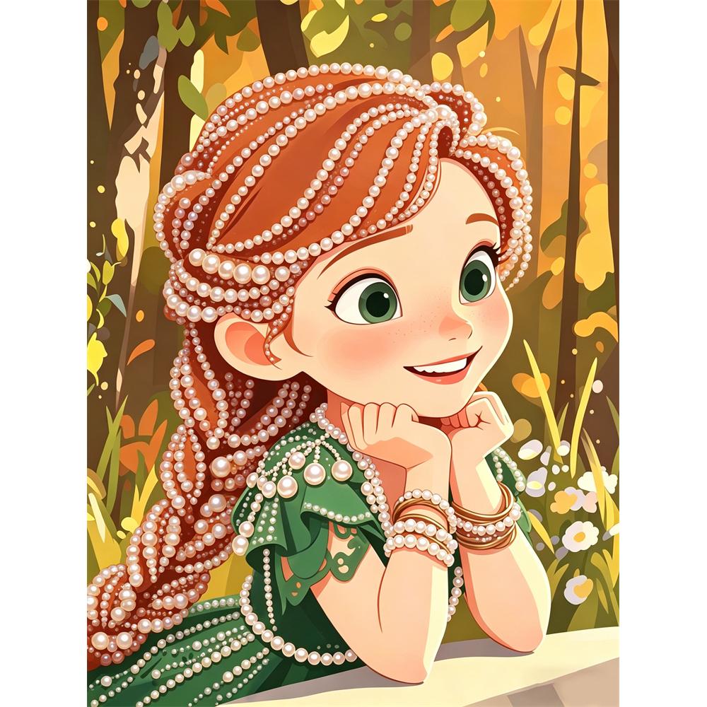 Disney Жемчужная Живопись Принцесса Анна Сделай Сам Жемчужное Искусство Живопись Жемчужными Камушками Картины Поделки Особая Форма Домашний Декор Стен
