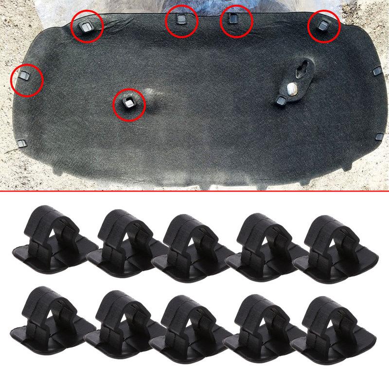 10pcs Car Hood Bonnet Insulation Clips Rivet Retainer for Volvo XC90 S60 S40 S80 V70 XC60 V40 V50 850 C30 V60 S70 940 XC70
