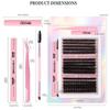 15Rows Diy 5D Fluffy Lash Clusters 80D 100D Thick Eyelash Clusters Wispy Individual Lashes 10-18Mm Cluster Eyelash Extension Kit
