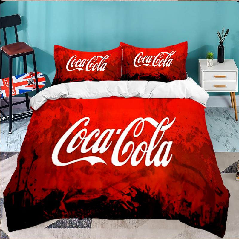 3 шт. Постельное белье Coca с абстрактным рисунком, Идеально для 1 пододеяльника и 2 наволочек, Идеально для Рождественского подарка, Идеально для спальни, Общежития