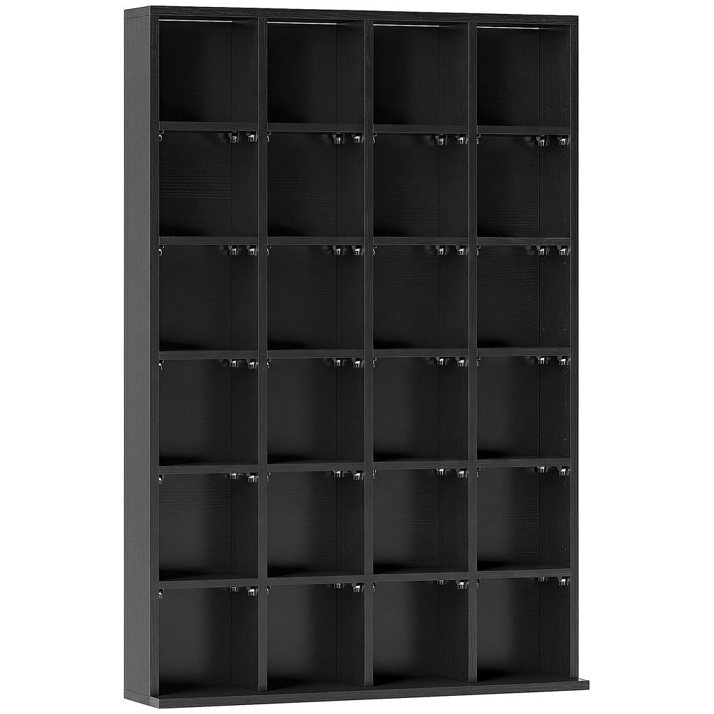 CD Storage Unit With Adjustable Shelves 89 X 130.5 Cm Black