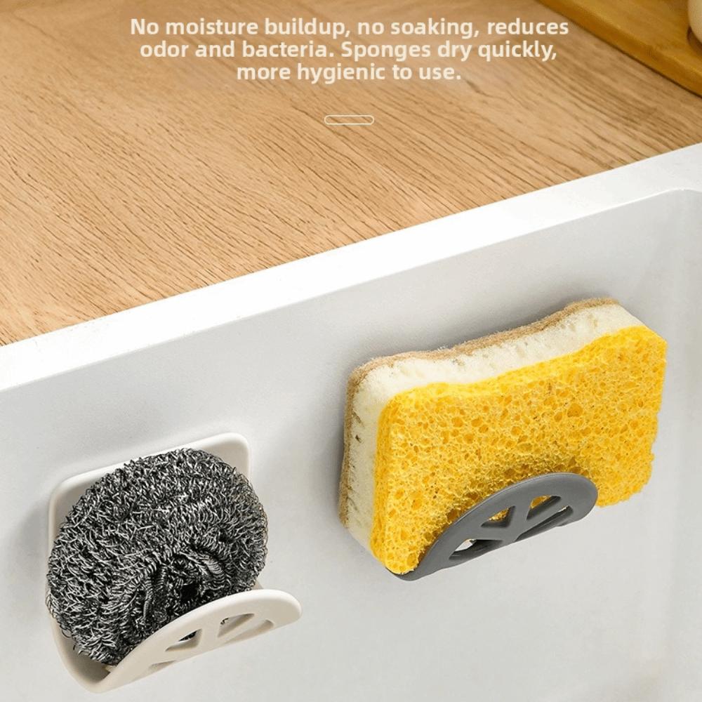Fold-Flat Design Sponge Holder Silicone Kitchen Sink Organizer New Dish Scrubber Rack Home Use