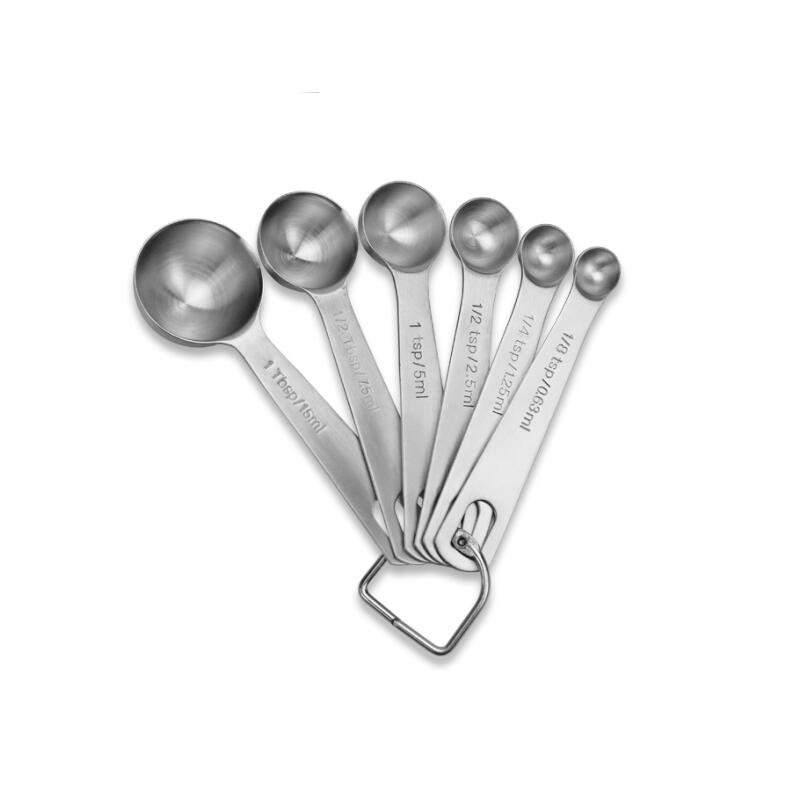 18/8 Stainless Steel Measuring Spoons Set of 6 for Measuring Dry and Liquid Ingredients