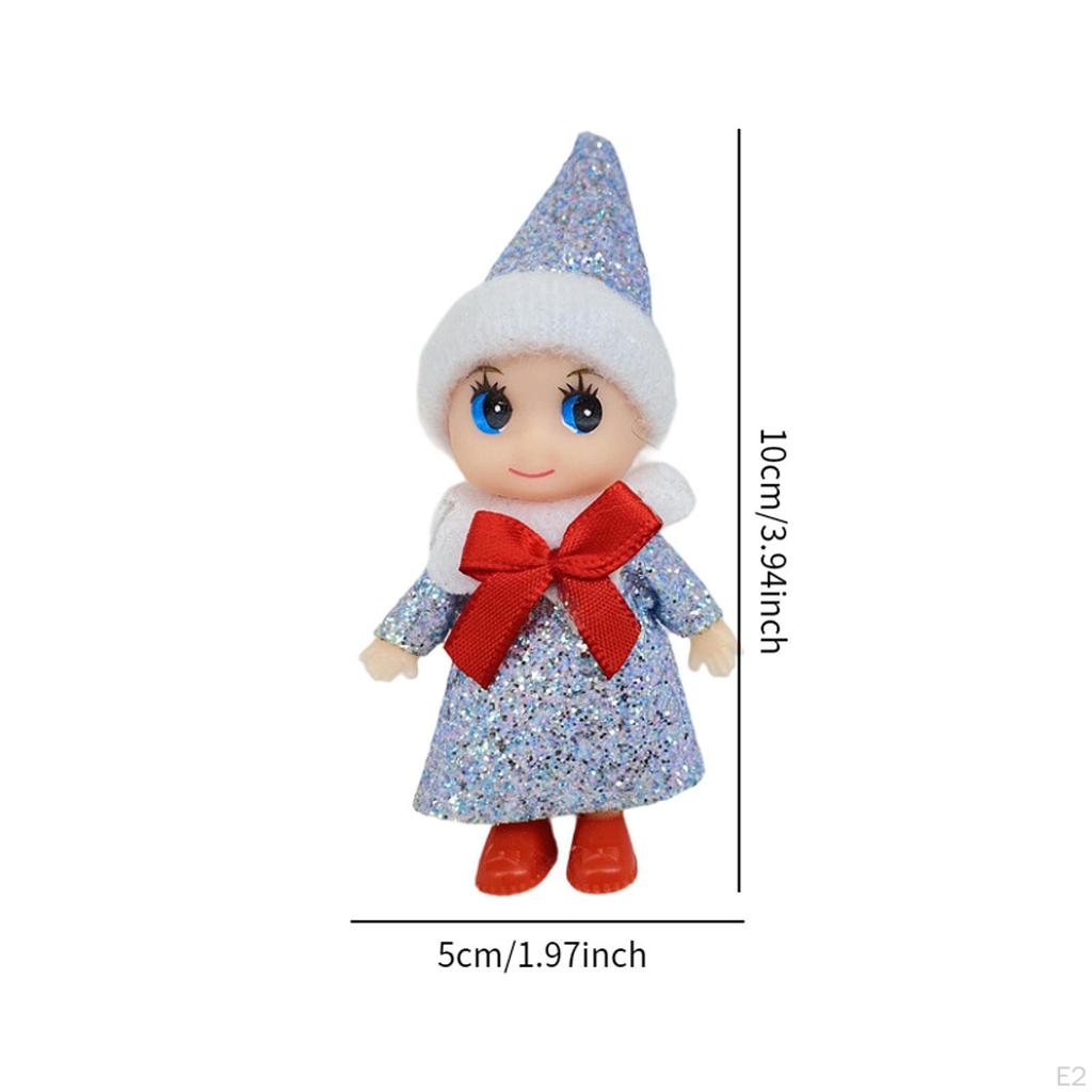 Christmas Elf Doll Figurine Home Decor Keepsake Decorative Art Crafts Desktop Ornament Xmas