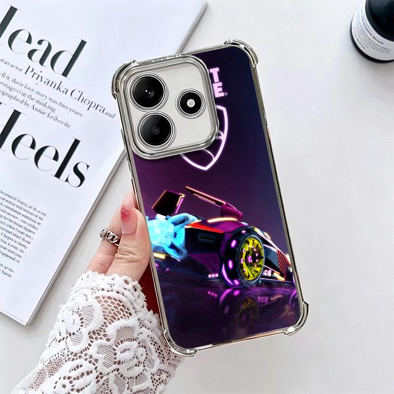 R-Rocket L-League Игровой Мягкий Чехол Для Телефона Для Xiaomi Redmi Note 14 15 Pro Plus 13 12 11S 11T 5G 10 9S 9 Гальванический Противоударный Fundas