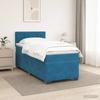 Box Spring Bed with Mattress and LED Blue 80 x 200 cm Velvet