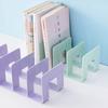 4 Grid Bookends Stand Bookshelf Desktop Decor Storage Rack Bookend Book Holder
