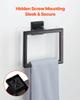 VEVOR Matte Black Bathroom Hardware Set, 5 Pieces Bathroom Accessories Set, Stainless Steel 16 inch Towel Bar, Towel Rack, 2 Robe Towel Hooks