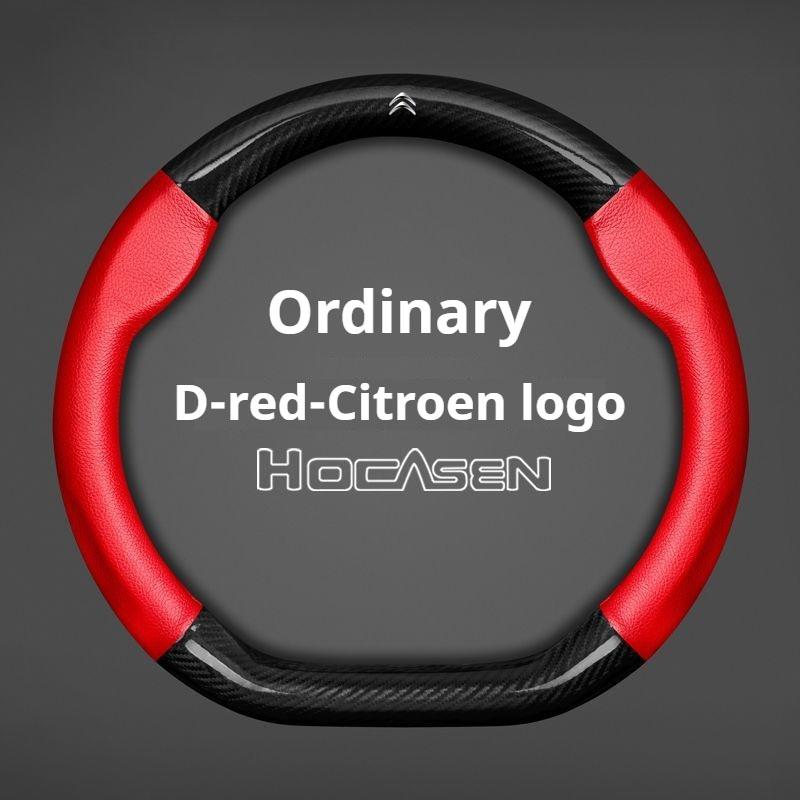 Carbon Fiber leather Steering Wheel Cover For Citroen C1 C2 C3 C4 C5 C6 C4L Berlingo Picasso Aircross Sega Ely See Accessories aik256