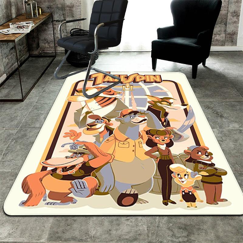 TaleSpin theme pattern design Rug Floor Mat for Living Room or Bedroom Soft and Comfortable Carpet a Gift for Birthday and Holiday.