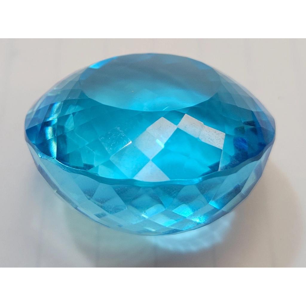 Sky Blue Topaz Natural 152.05 Ct Round Cut Stunning Certified Loose Gemstone
