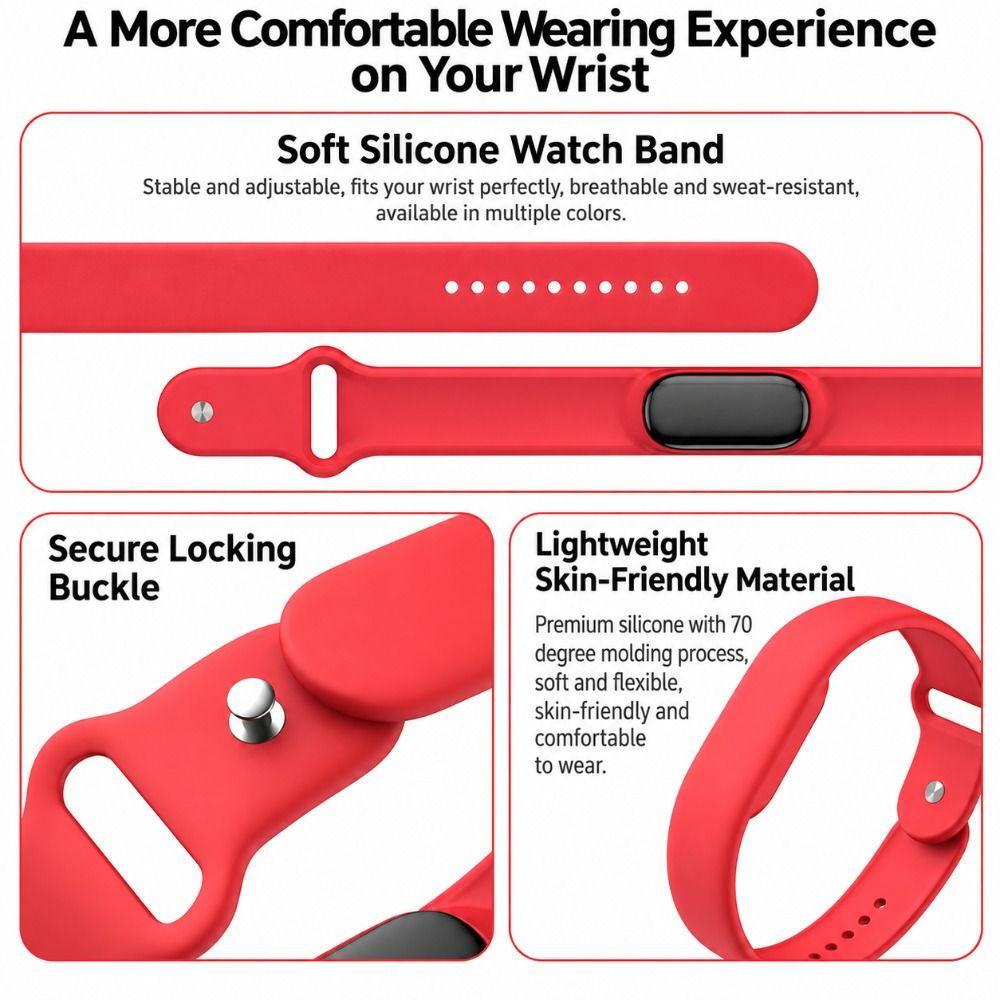 Silicone Replacement Watch Strap Solid Watch Band Gifts Fitness Tracker Band for Google Fitbit Air