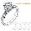 8pcs/set Ring Re-sizer Silicone Invisible Clear Ring Size Adjuster Adjustable Loose Ring Size Any Ring Jewelry Tool