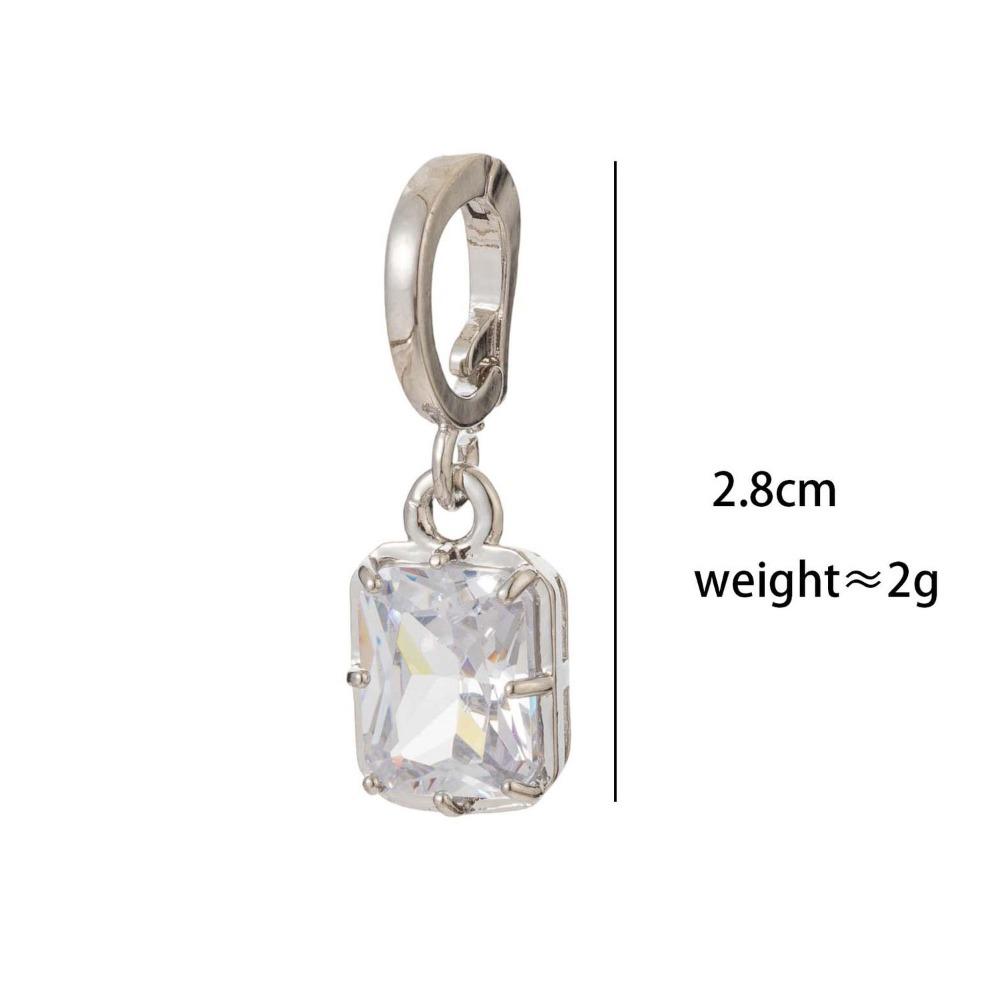 Necklace DIY Necklace Pendant High Permeability Geometric Zircon Pendant Hypoallergenic Nickel Free Elliptical Waterdrop Pendant