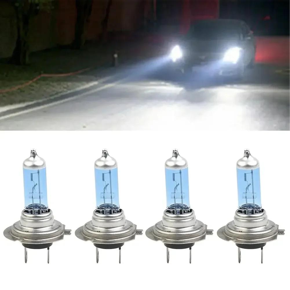 2Pcs Car Auto Lamps Xenon Lamp Super Bright Halogen Headlight Super LED Bulbs White 12V H1 H4 H7 Headlamps Kit 100W 6000K Amagi