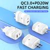 PD 20W USB Type C зарядное устройство QC3.0 быстрая зарядка телефонный адаптер быстрое зарядное устройство для iPhone 15 ProMax Samsung Xiaomi настенное зарядное устройство USB C