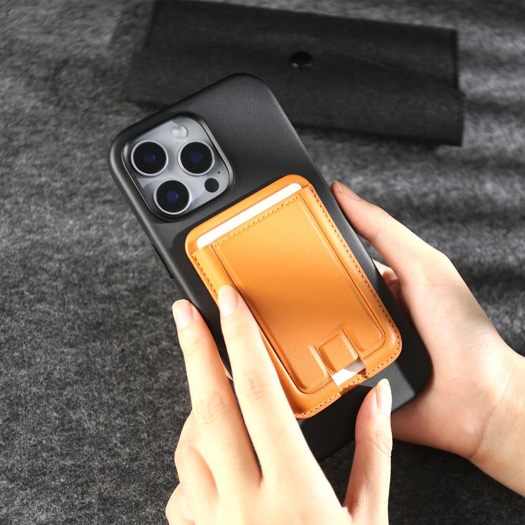 Eco-Friendly Magnet Bio Leather Phone Case For For Iphone 16 Pro Max 1Pro 14 13pro 14promax Support Wireless Charging Case