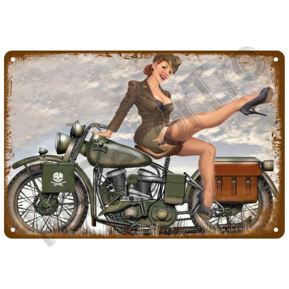 Металлическая табличка для мотоциклетного гаража, настенный декор, 20x30 см