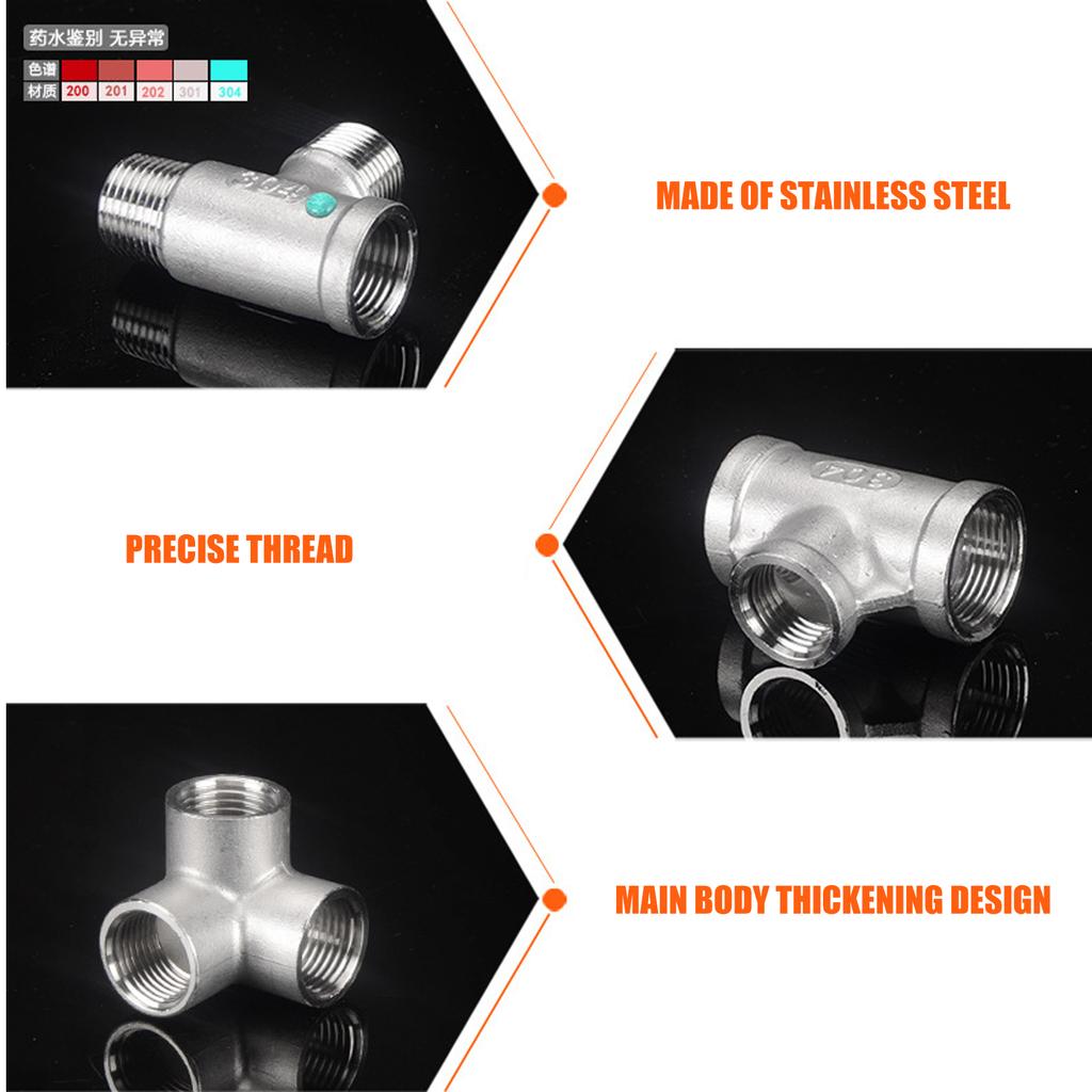 Трубопроводная арматура из нержавеющей стали Тройники Y-образной формы Косые отводы 45 градусов для газовых и водных систем, кухни, сада, ирригации