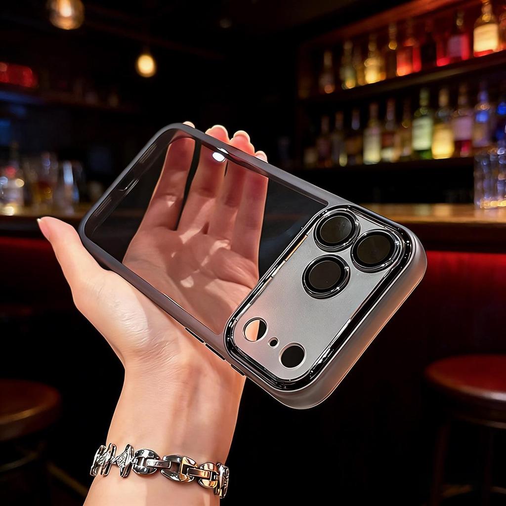 Мягкий матовый чехол-пленка для линзы для Apple 17 Pro Max/15 Pro/13 Pro Max - Прозрачный и простой дизайн