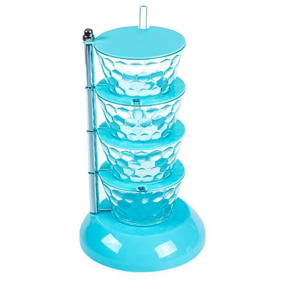 Прозрачная банка для приправ, пылезащитная прочная вращающаяся дизайнерская коробка