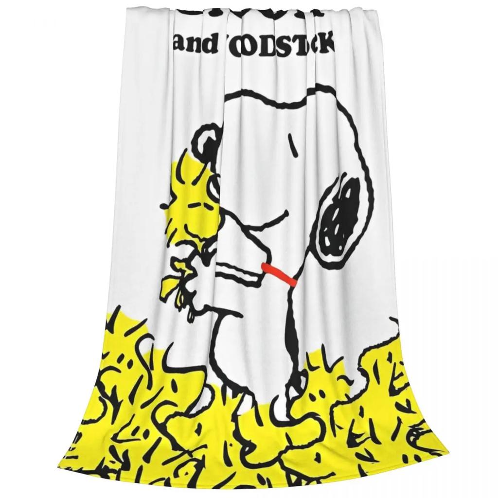 Вудсток Шерстяные одеяла Мультяшные Милые Забавные Плед для кровати Дивана Софы 125*100 см Покрывала Легкие